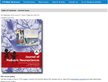 Tablet Screenshot of pediatricneurosciences.com